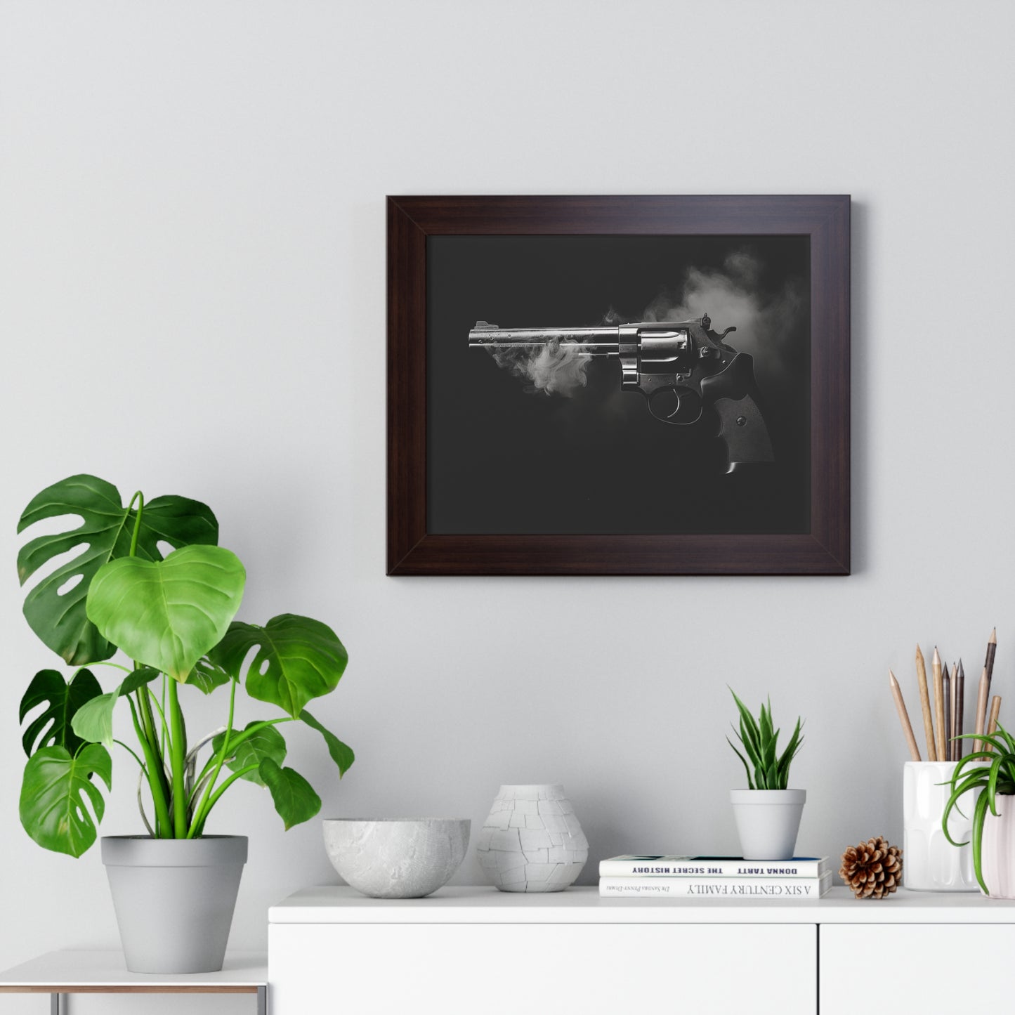 Shot Fired Framed Monochrome Wall Art