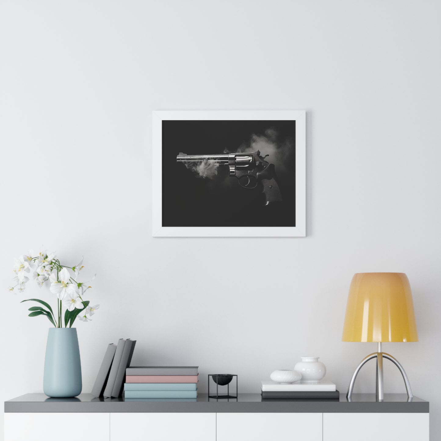 Shot Fired Framed Monochrome Wall Art
